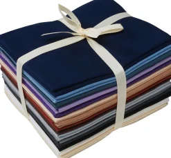 stafil Patchworkstoffe|Stoffpakete>Stoffpaket Patchy Uni "Lavendel-Braun-Natur-Weiß", 17 Zuschnitte