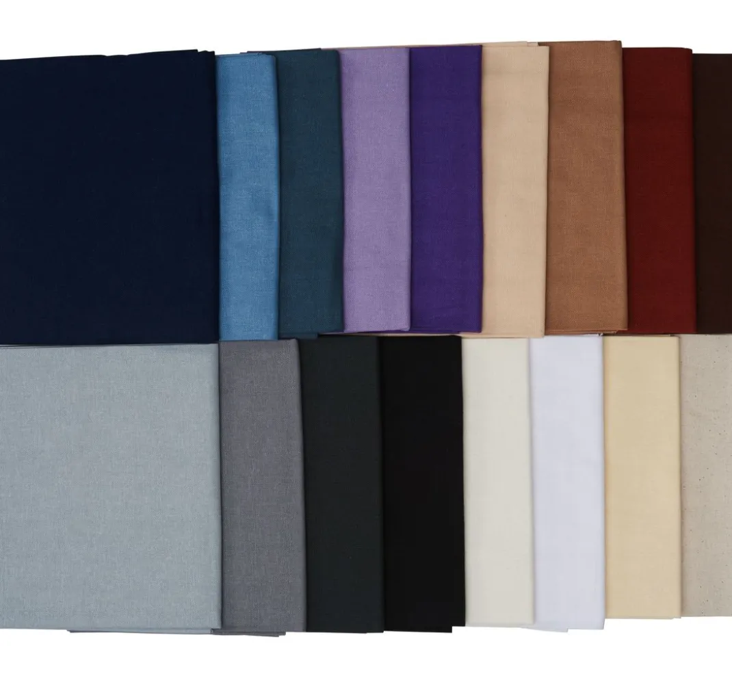 stafil Patchworkstoffe|Stoffpakete>Stoffpaket Patchy Uni "Lavendel-Braun-Natur-Weiß", 17 Zuschnitte