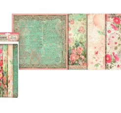 Stamperia Stoff Zum Basteln|Stoffpakete>Stoffpaket "Rose Parfum"