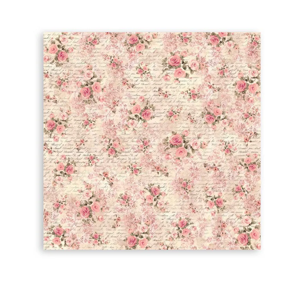 Stamperia Stoff Zum Basteln|Stoffpakete>Stoffpaket "Shabby Rose"