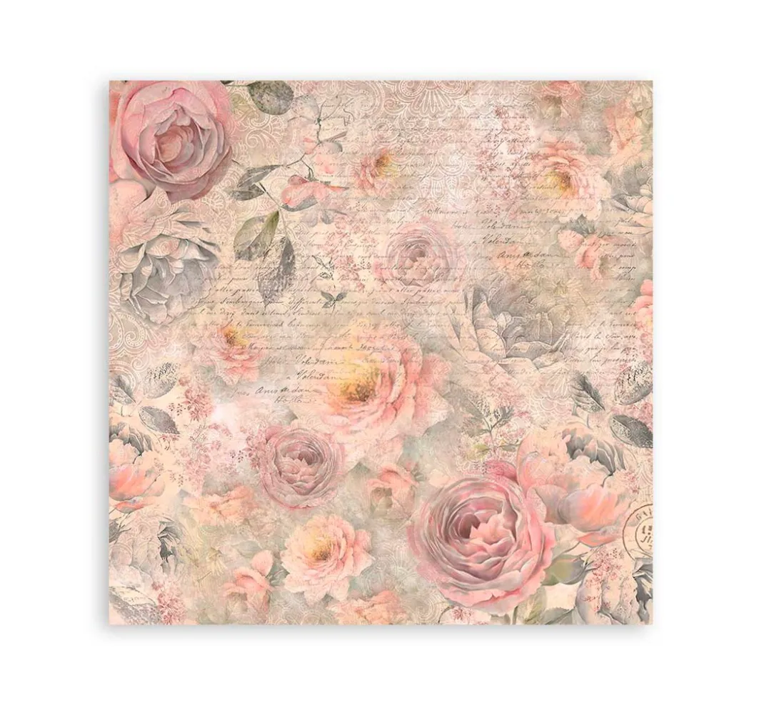 Stamperia Stoff Zum Basteln|Stoffpakete>Stoffpaket "Shabby Rose"