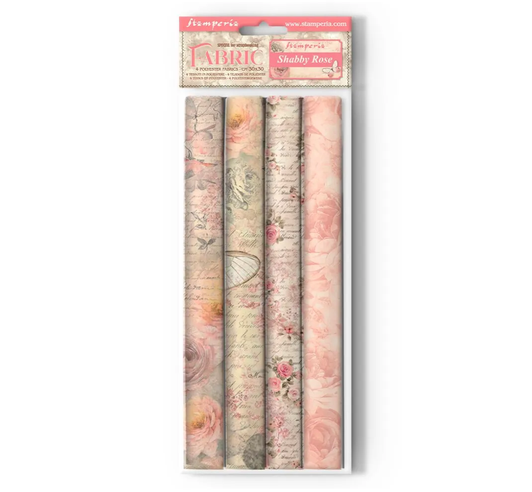 Stamperia Stoff Zum Basteln|Stoffpakete>Stoffpaket "Shabby Rose"