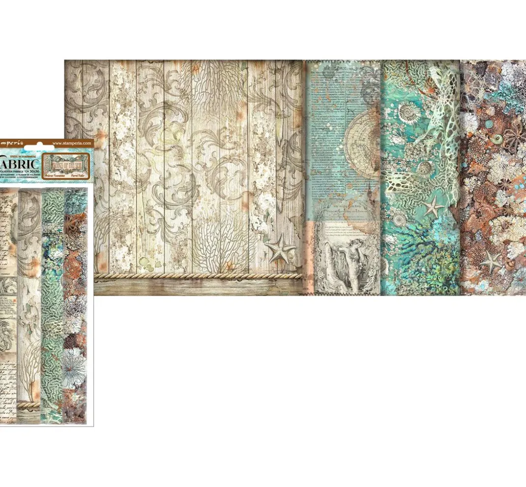 Stamperia Stoff Zum Basteln|Stoffpakete>Stoffpaket "Songs of the Sea"