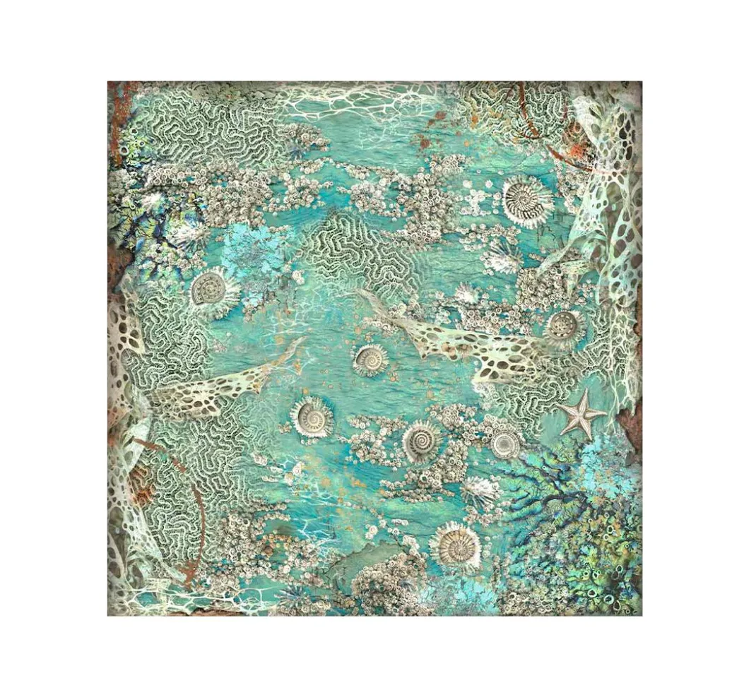 Stamperia Stoff Zum Basteln|Stoffpakete>Stoffpaket "Songs of the Sea"