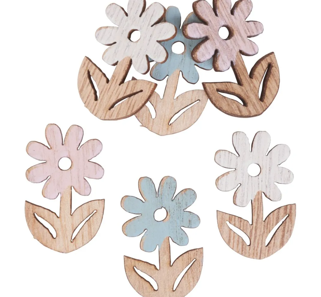 HobbyFun Streuteile|Scrapbooking>Streuteile Blume "Blanche", mit Klebepunkt