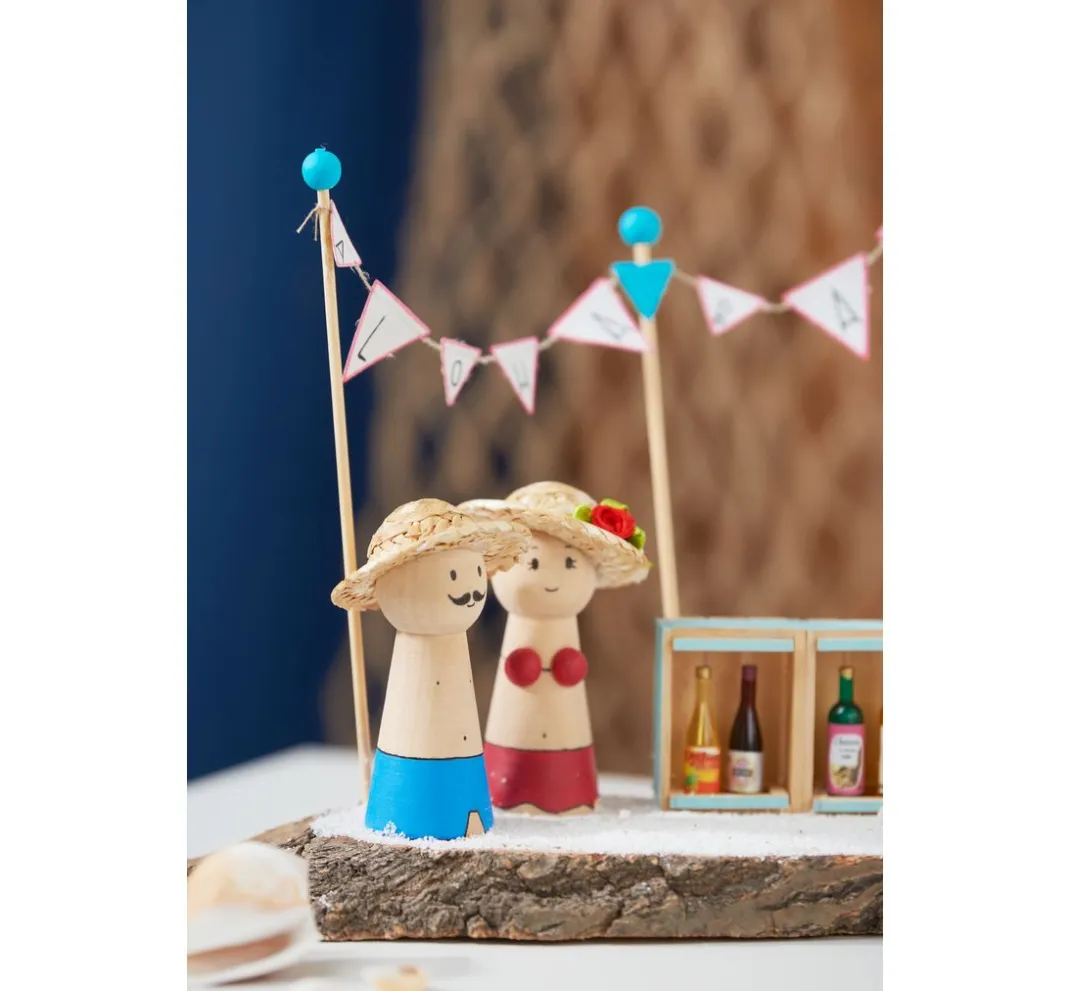 Kinder VBS Marionetten & Figuren|Bastelzubehör>Strohhütchen »Natur«, 3 Stück