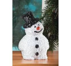 VBS Paillettentechnik|Styropor- Und Watteformen>Styroporform Schneemann mit Hut, 17 cm