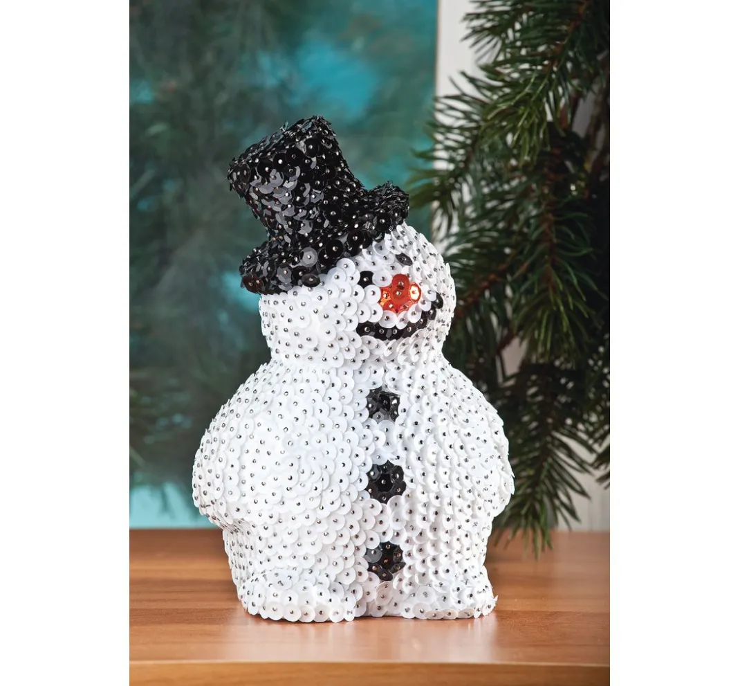 VBS Paillettentechnik|Styropor- Und Watteformen>Styroporform Schneemann mit Hut, 17 cm