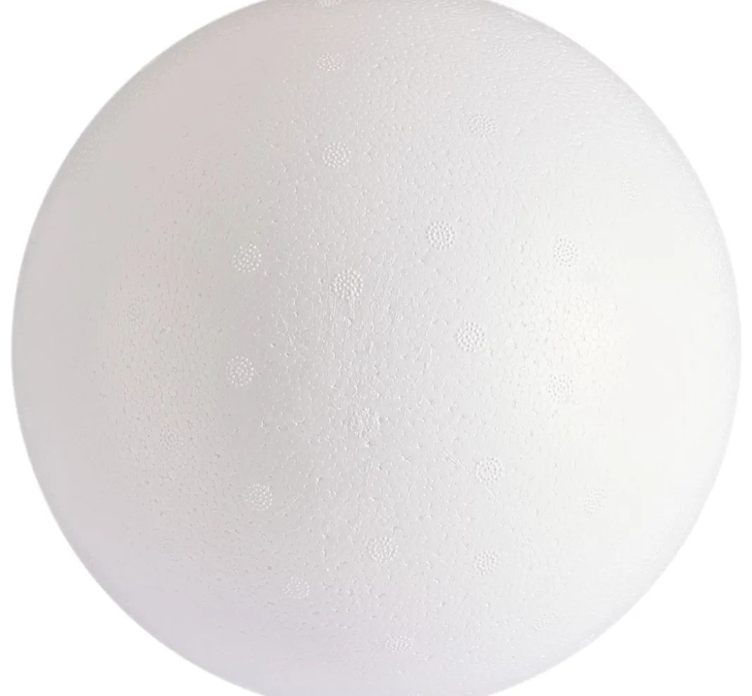 VBS Paillettentechnik|Styropor- Und Watteformen>Styroporkugel, Ø 20 cm, 2-teilig
