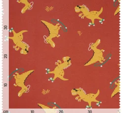 Kinder VBS Marktplatz Sweatstoff|Kinderstoffe>Sweat-Stoff "Dinos and Crocodile"
