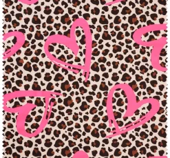 VBS Marktplatz Sweatstoff|Jerseystoff>Sweat-Stoff Neon Print "Leopard mit Herz"