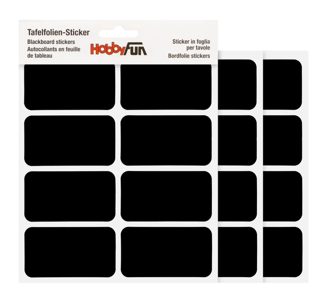 HobbyFun Kreidetafeln|Sticker & Klebebänder>Tafelfolien-Sticker "Rechteck - abgerundete Kanten"