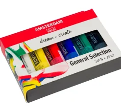 AMSTERDAM Künstlerfarbe>Talens Acrylfarben-Set "General Selection 6"