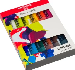 AMSTERDAM Künstlerfarbe>Talens Acrylfarben-Set "Landschaft"
