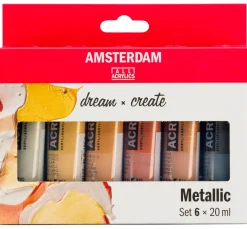 AMSTERDAM Künstlerfarbe>Talens Acrylfarben-Set "Metallic"