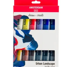 AMSTERDAM Künstlerfarbe>Talens Acrylfarben-Set "Stadtlandschaft"