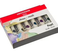 AMSTERDAM Künstlerfarbe>Talens Acrylfarben-Set "Pearlescent"