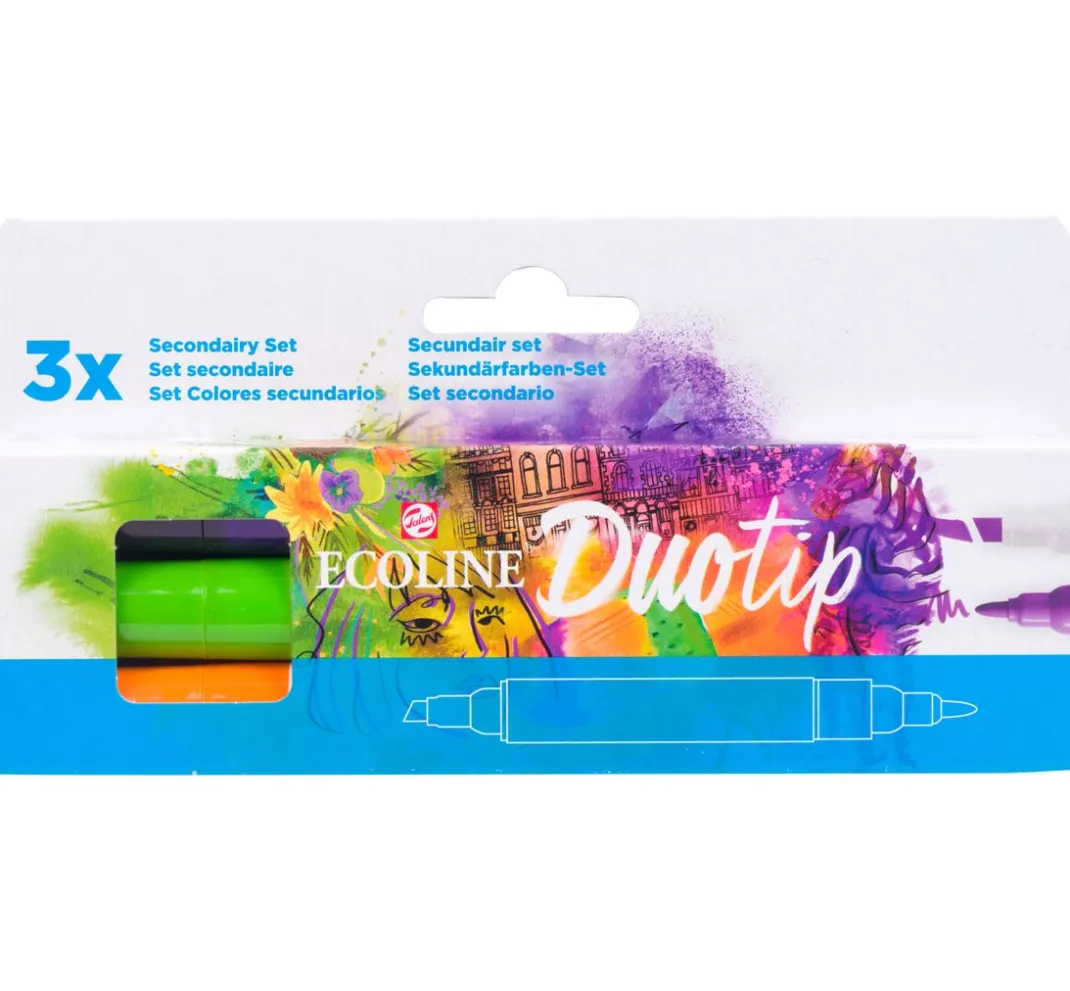 Talens Aquarell|Stifte>Ecoline Duotip "Sekundärfarben-Set"