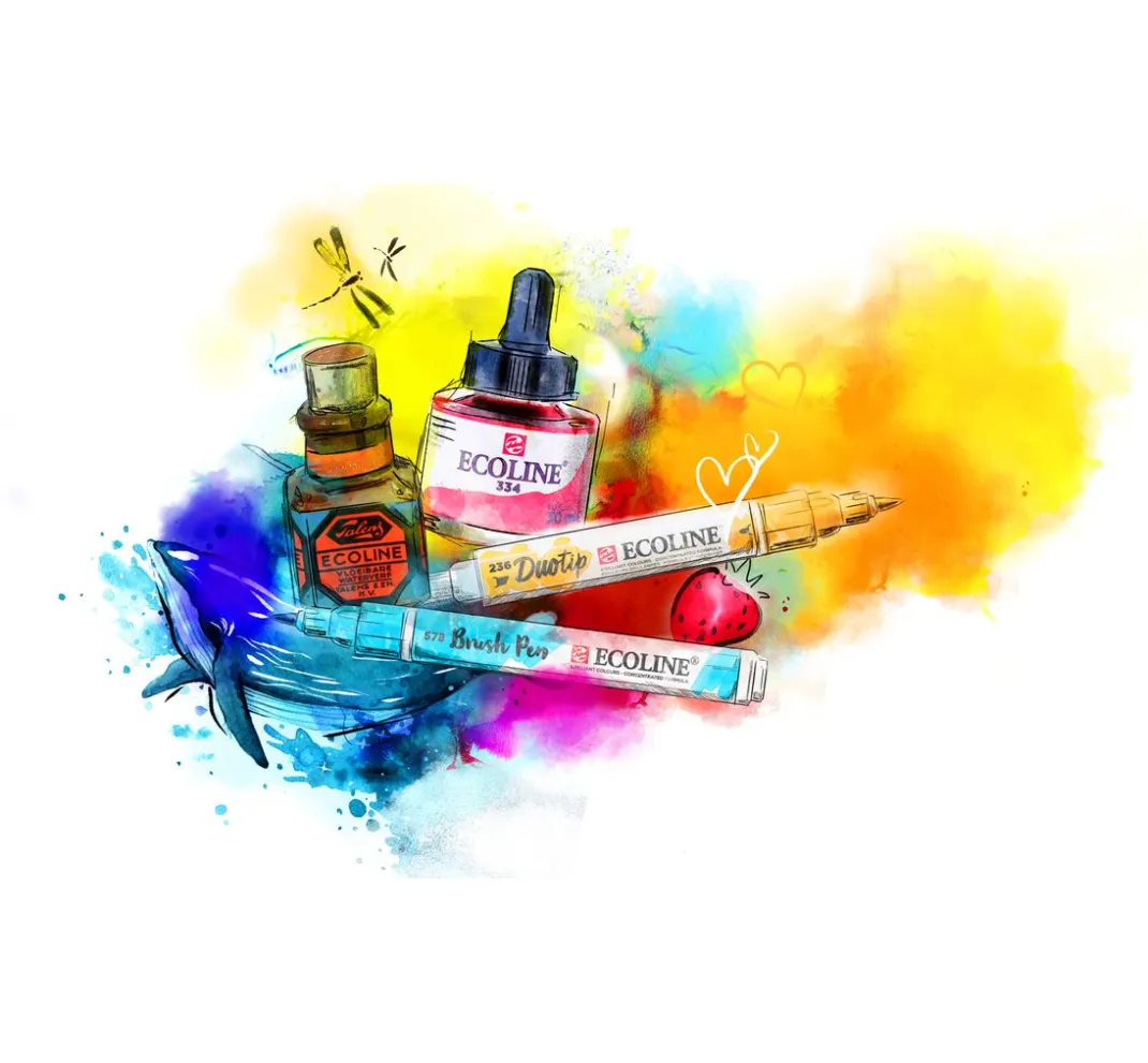 Talens Aquarell|Stifte>Ecoline Duotip "Sekundärfarben-Set"