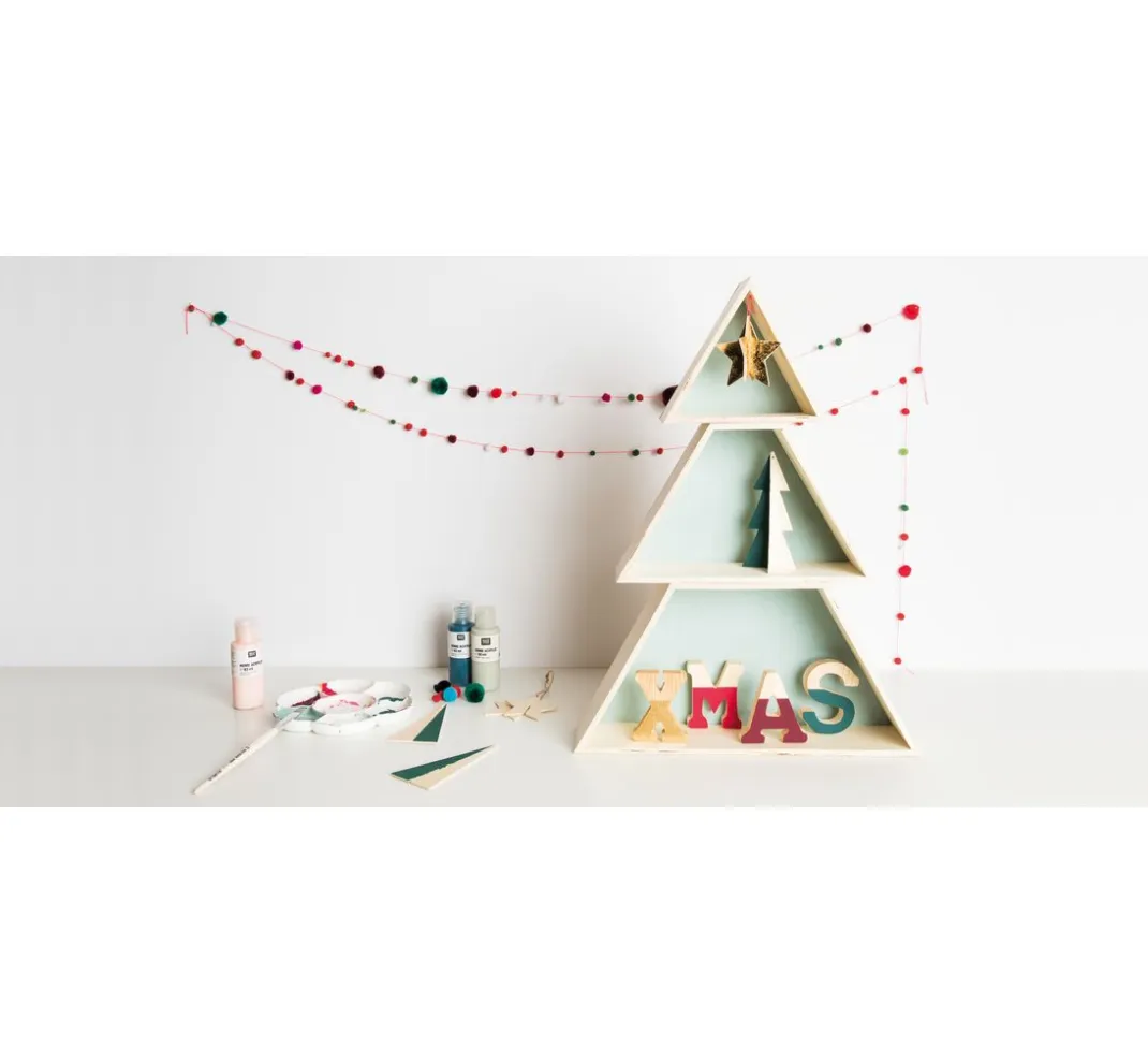 Kinder Rico Design Holz|Serviettentechnik>Tannenbaum Holzboxen-Set