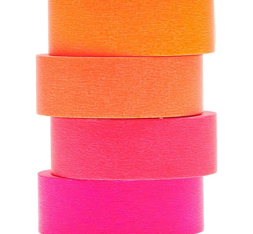 Rico Design Masking Tape|Sticker & Klebebänder>Tape-Set "Neon", Rottöne