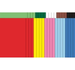 folia Tonpapier & Fotokarton|Farb- & Motivblöcke>Tonkarton "Farbig sortiert", 125 Bogen, DIN A2
