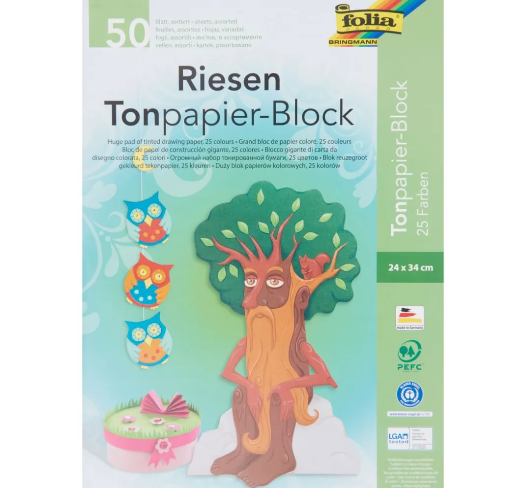 Kinder folia Papier|Tonpapier & Fotokarton>Tonpapier-Block