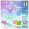 URSUS Origami & Papier Falten|Falt- & Origamipapier>Transparentpapier-Faltblätter "Regenbogen Pastell"