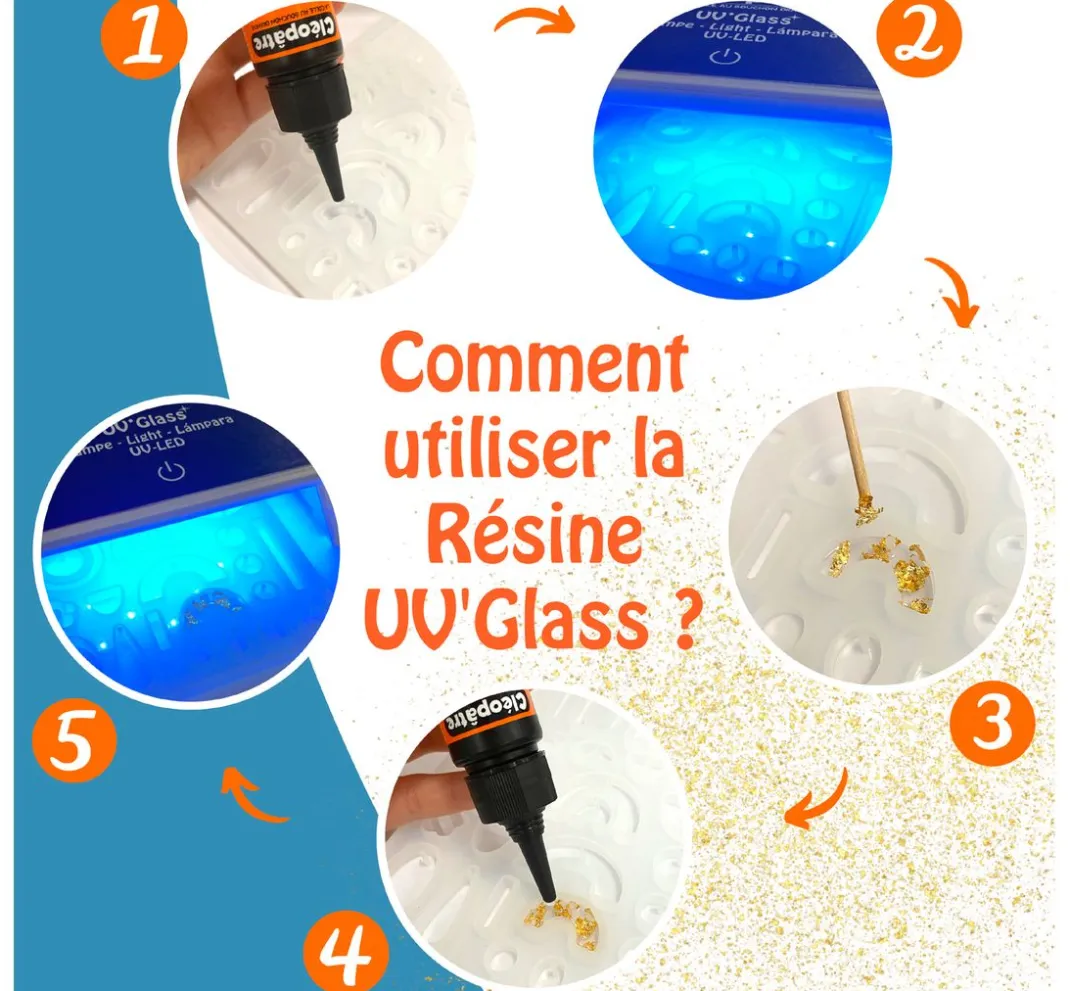 Cléopâtre Schmuck Gießen|Modelliermassen>UV-Gießharz " Resin UV'Glass"