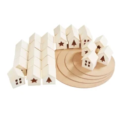 VBS Adventskalender|Holz, Mdf & Pappmaché>Adventskalender "Häuser-Pyramide"
