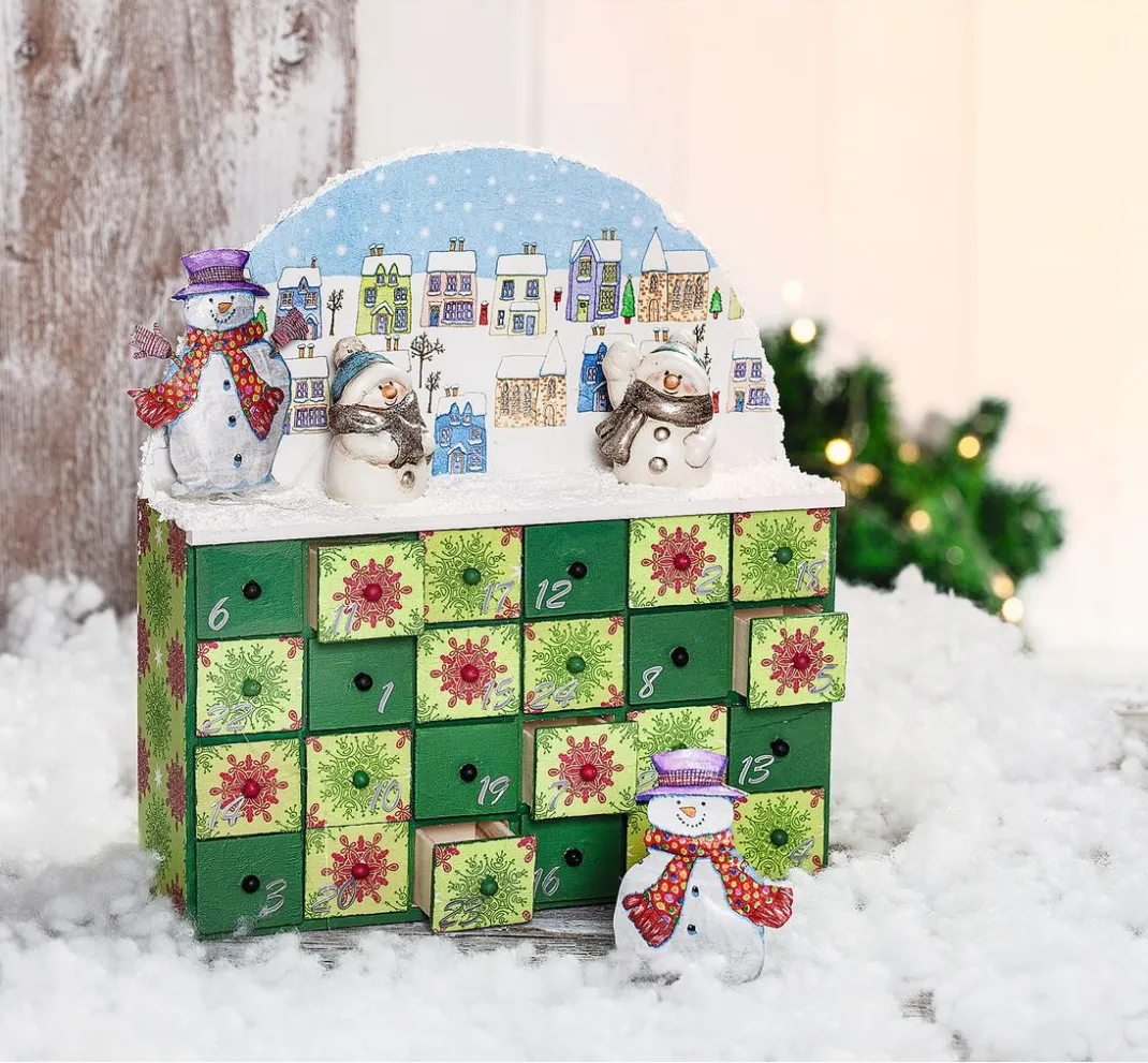 VBS Adventskalender|Serviettentechnik>Adventskalender mit 24 Schüben