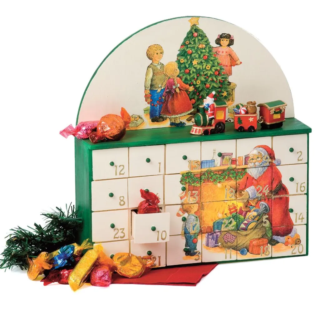 VBS Adventskalender|Serviettentechnik>Adventskalender mit 24 Schüben