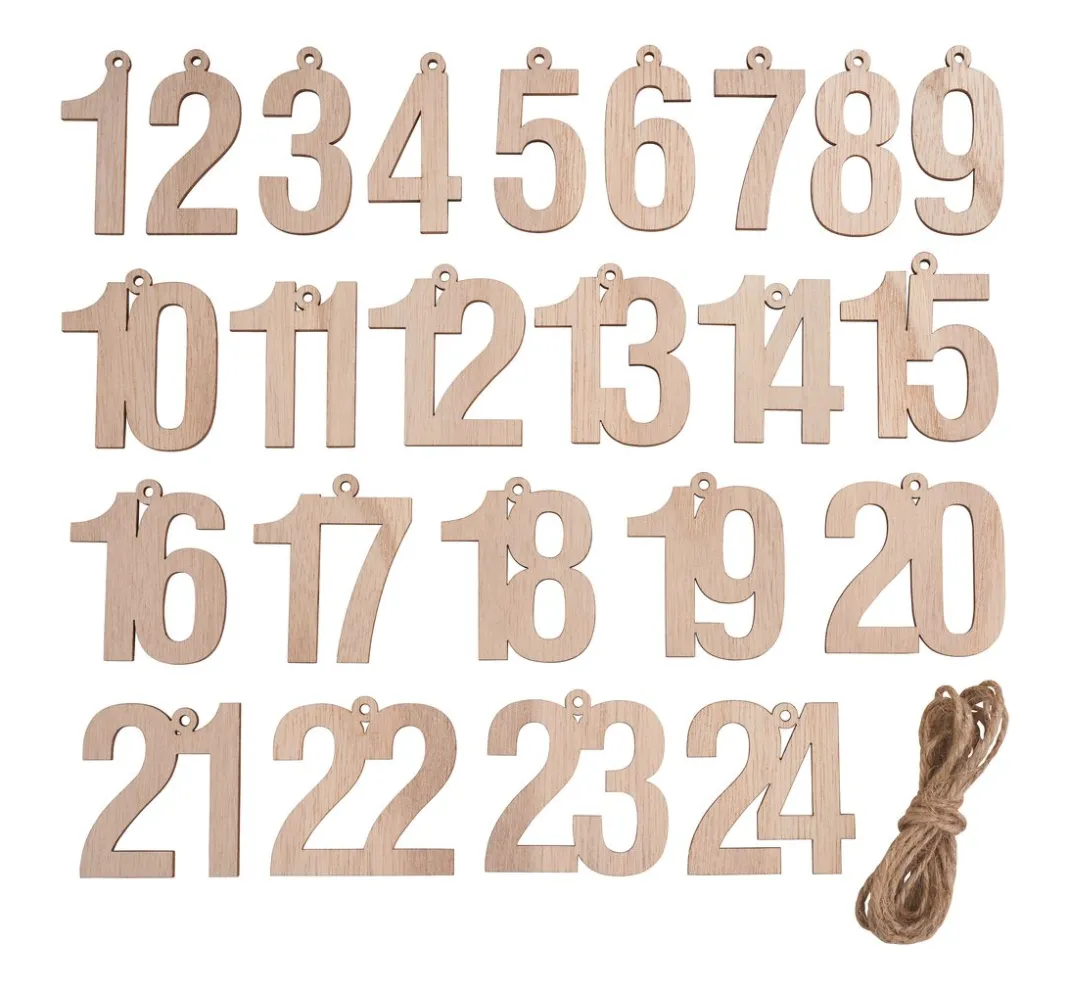 VBS Adventskalender|Anhänger>Adventszahlen "Anhänger" mit Kordel