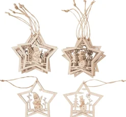 VBS Anhänger|Holz, Mdf & Pappmaché>Anhänger Baumschmuck "Santa und Schneemann"