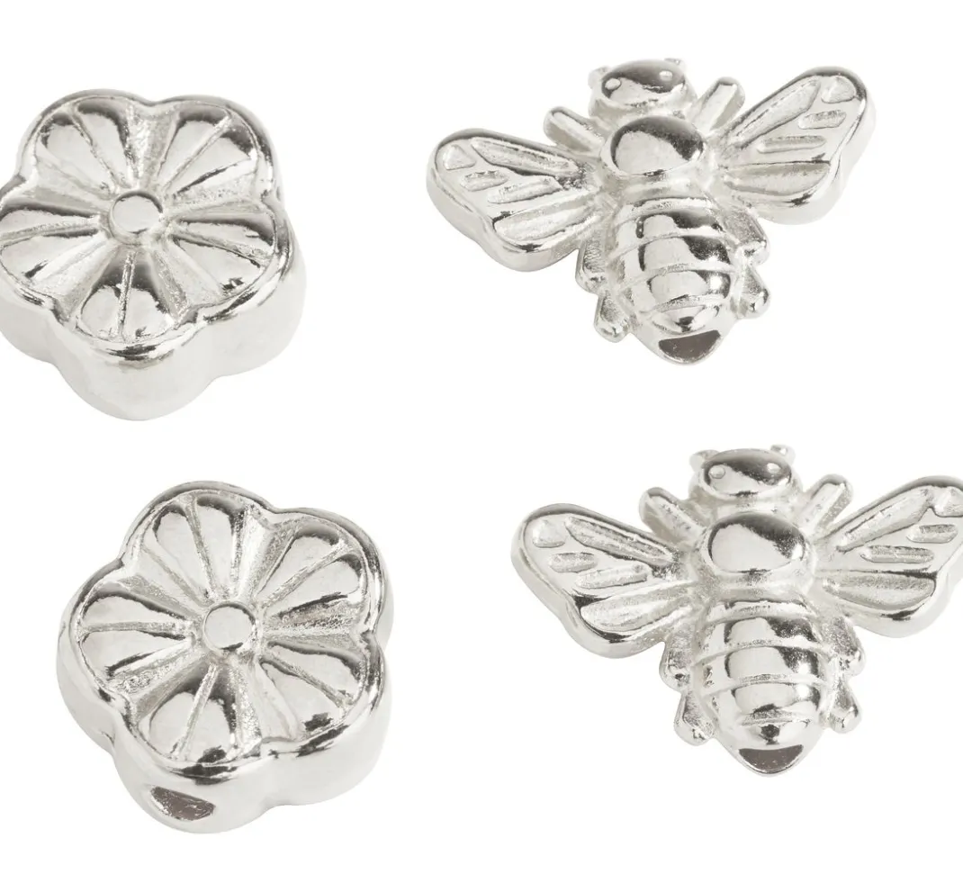 PRACHT Metallperlen|Anhänger & Charms>VBS Anhänger "Bee & Flower"