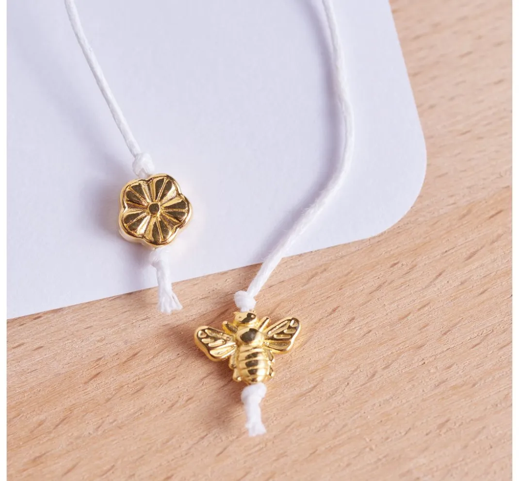 PRACHT Metallperlen|Anhänger & Charms>VBS Anhänger "Bee & Flower"