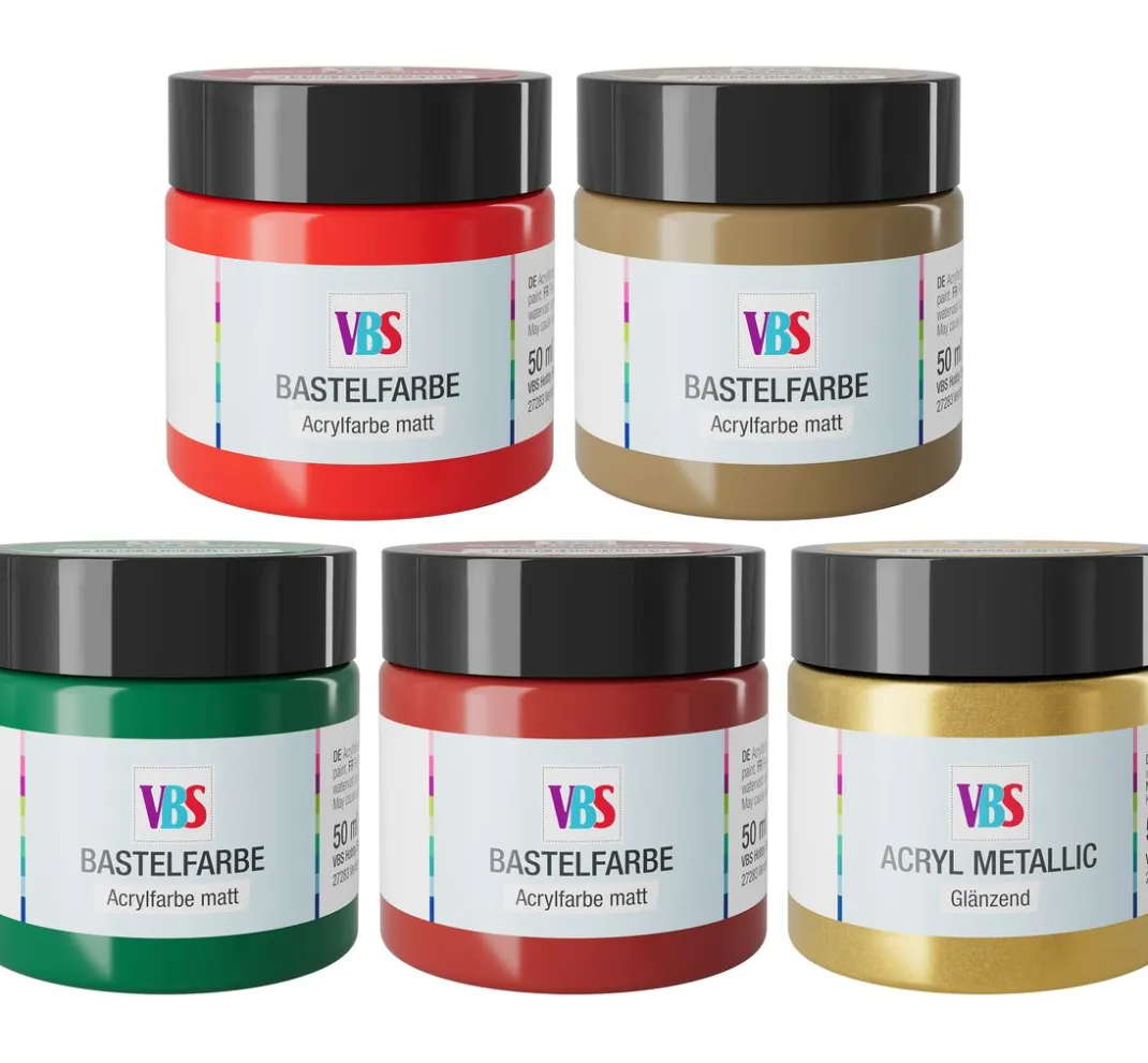 Kinder VBS Bastelfarbe|Farbsets>Bastelfarben Set "X-mas"