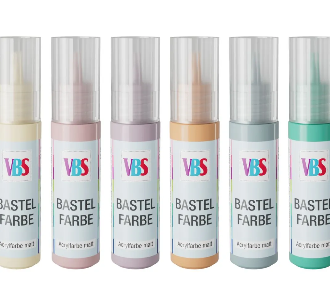 Kinder VBS Bastelfarbe|Farbsets>Bastelfarben-Set "Pastel"