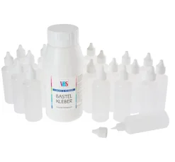 Kinder VBS XXL Kleber|Kleber>VBS Bastelkleber "Nachfüllpack", 795 g, inkl. 20 Leerflaschen