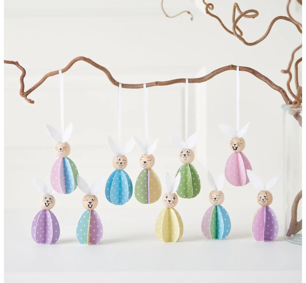 Kinder VBS Papier-Bastelsets|Deko-Bastelsets>Bastelset "Hasenfamilie"