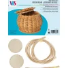 VBS Peddigrohr Flechten|Bastelsets>Bastelset Peddigrohr "Korb mit Deckel"