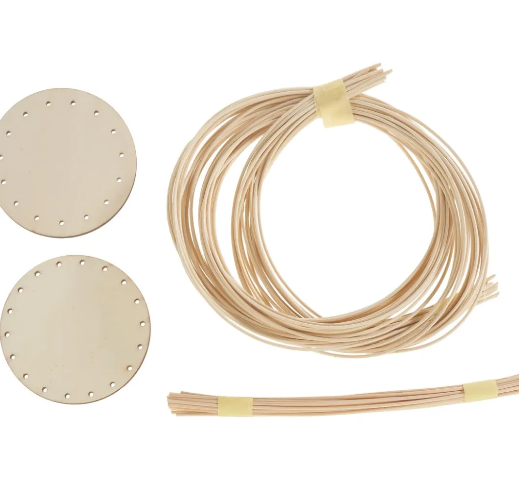 VBS Peddigrohr Flechten|Bastelsets>Bastelset Peddigrohr "Korb mit Deckel"