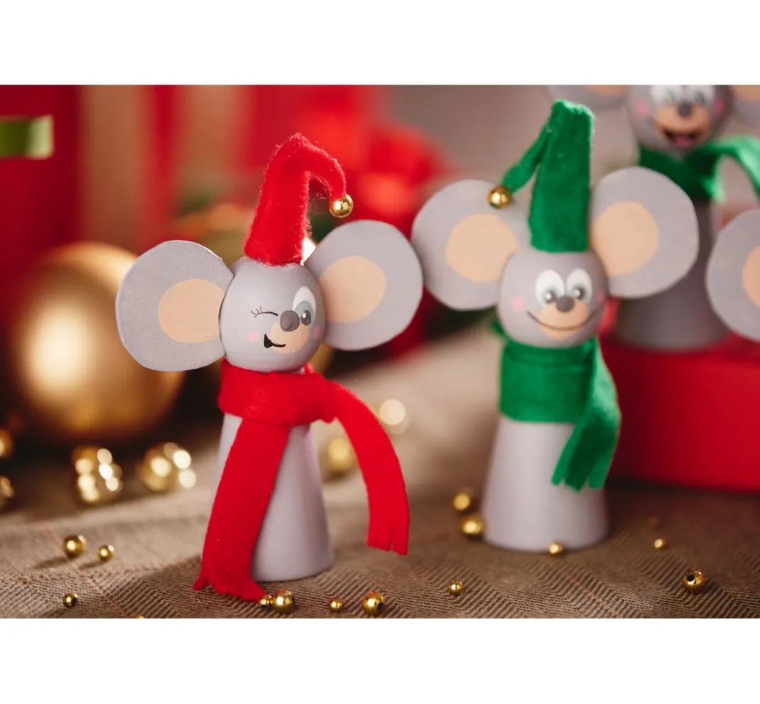 Kinder VBS Deko-Bastelsets>Bastelset "Weihnachtsmäuse"
