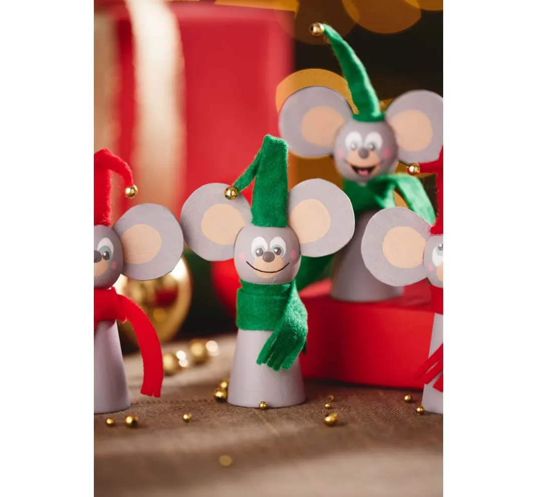 Kinder VBS Deko-Bastelsets>Bastelset "Weihnachtsmäuse"