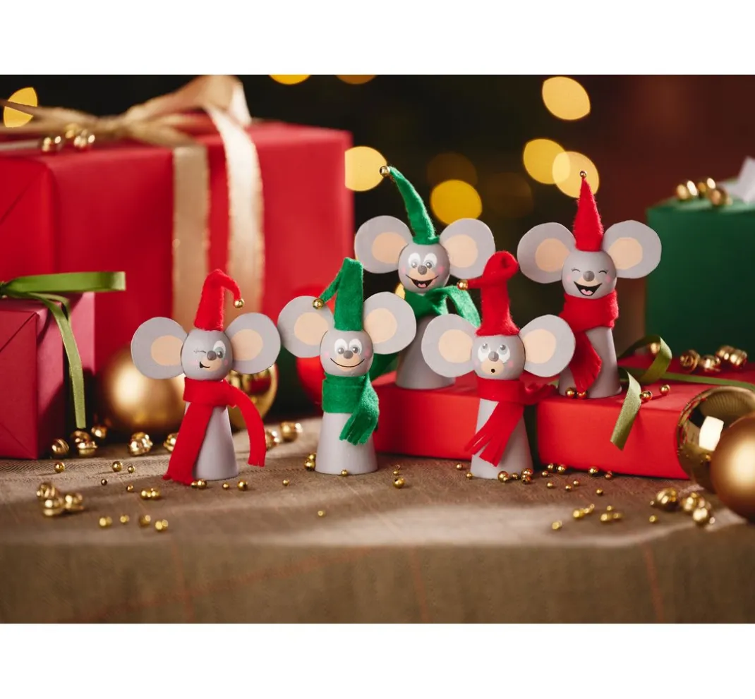 Kinder VBS Deko-Bastelsets>Bastelset "Weihnachtsmäuse"