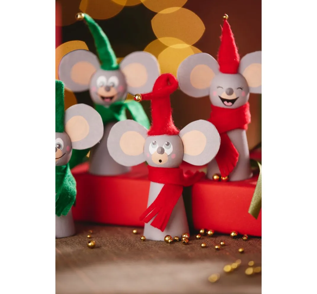 Kinder VBS Deko-Bastelsets>Bastelset "Weihnachtsmäuse"
