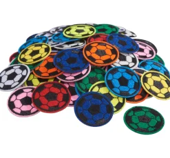 VBS XXL Textil-Design|Taschen-Design>VBS Bügelapplikationen "Fußball", 120 Stück