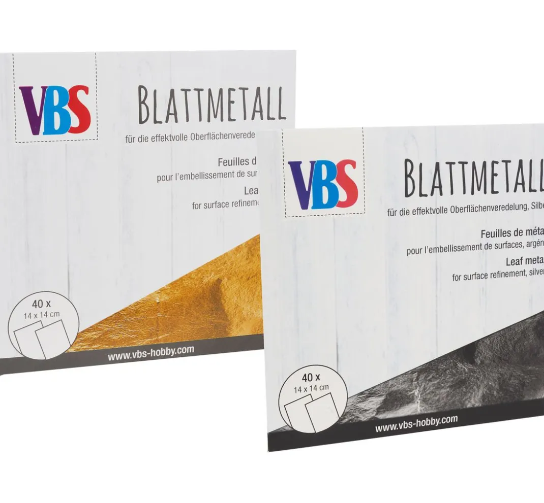 VBS XXL Vergolden|Vergolden>VBS Blattmetall, 40 Blatt