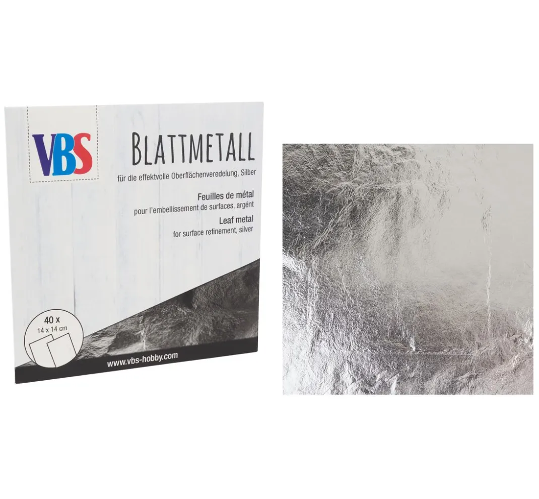 VBS XXL Vergolden|Vergolden>VBS Blattmetall, 40 Blatt