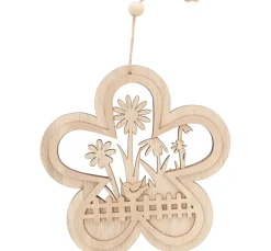 VBS Anhänger|Holz, Mdf & Pappmaché>Blumen-Anhänger / Fensterdeko "Vogel am Gartenzaun"